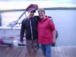 Mom and Jim on the dock at Big Rideau Lake